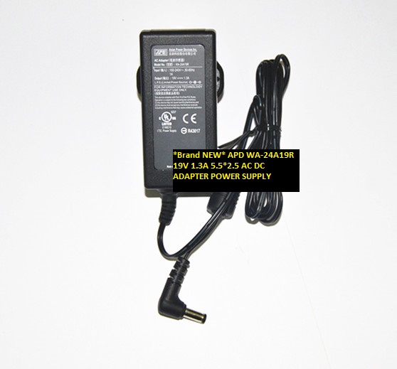 *Brand NEW*WA-24A19R APD 19V 1.3A 5.5*2.5 AC DC ADAPTER POWER SUPPLY